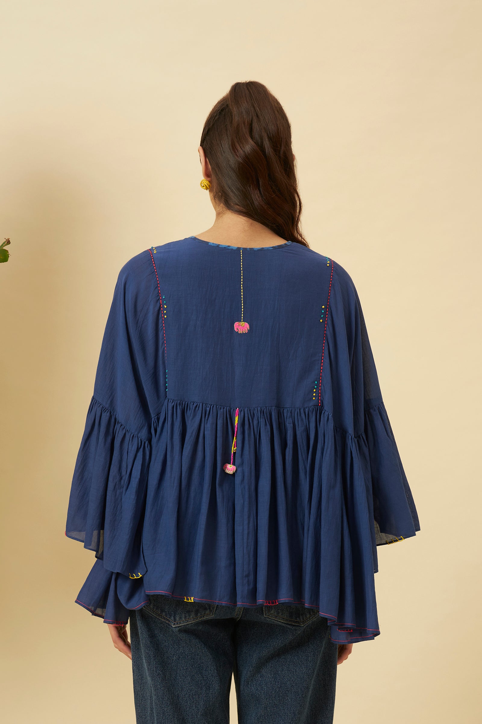 INDIGO TIERED TOP