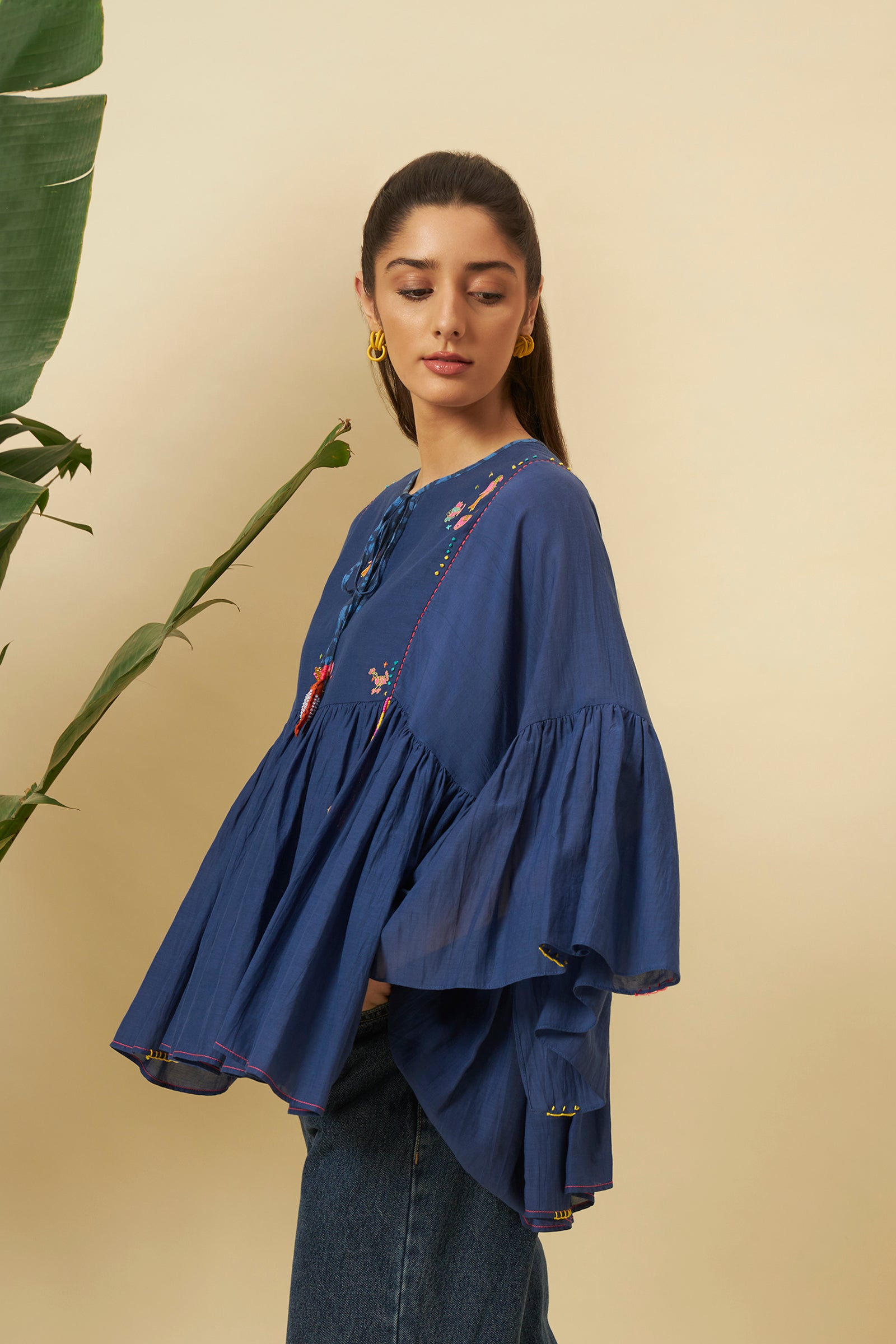 INDIGO TIERED TOP