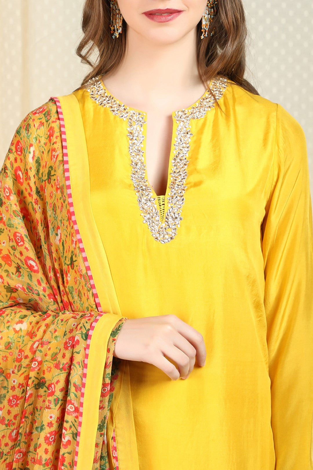 pitambari silk kurta and sharara and dupatta