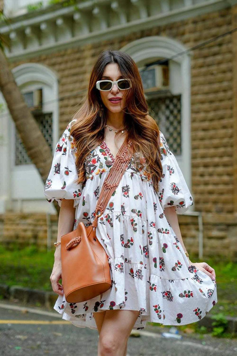 Maia Sethna In Ivory Kohinoor Buta Print Dress