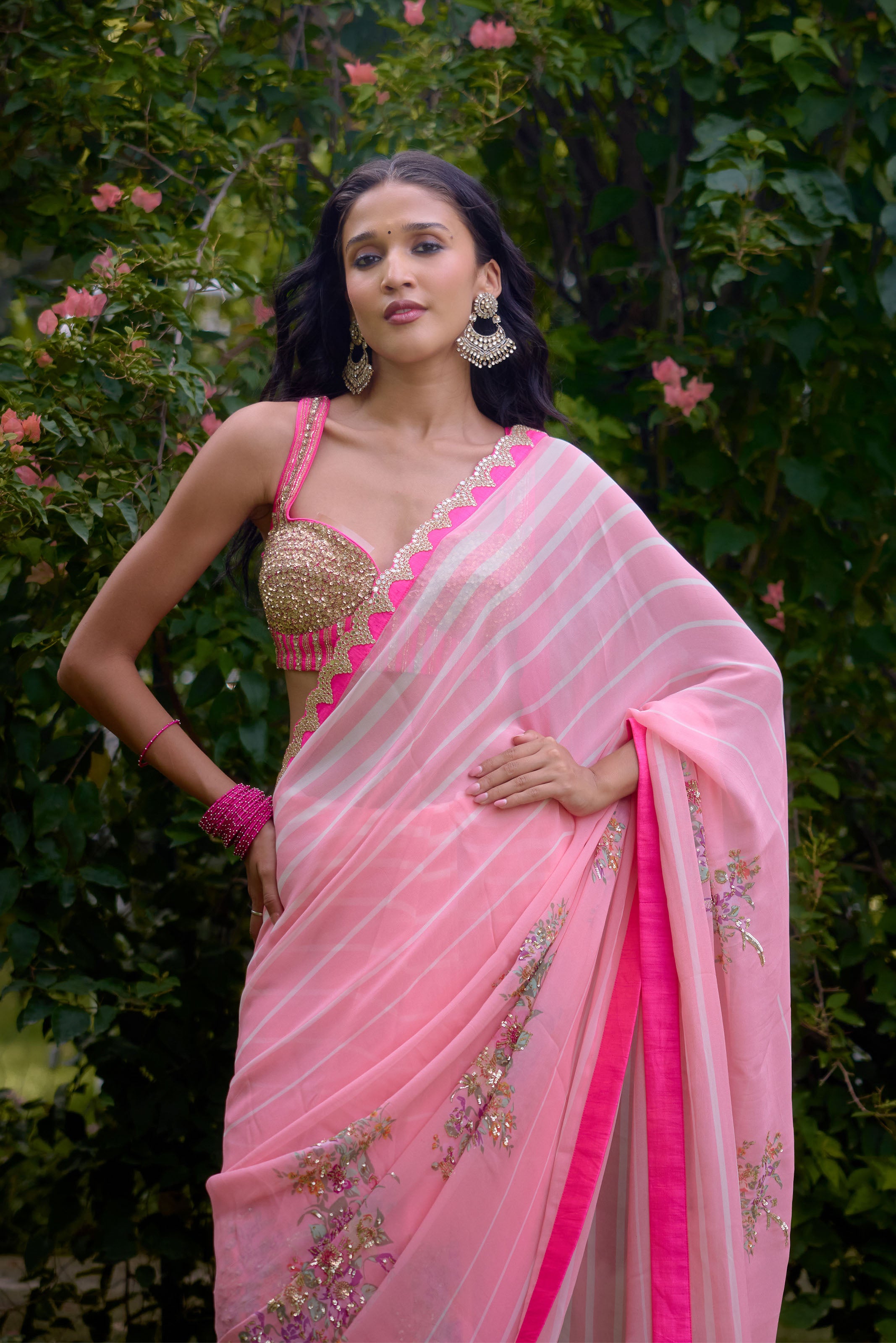HASEENA PINK SAREE
