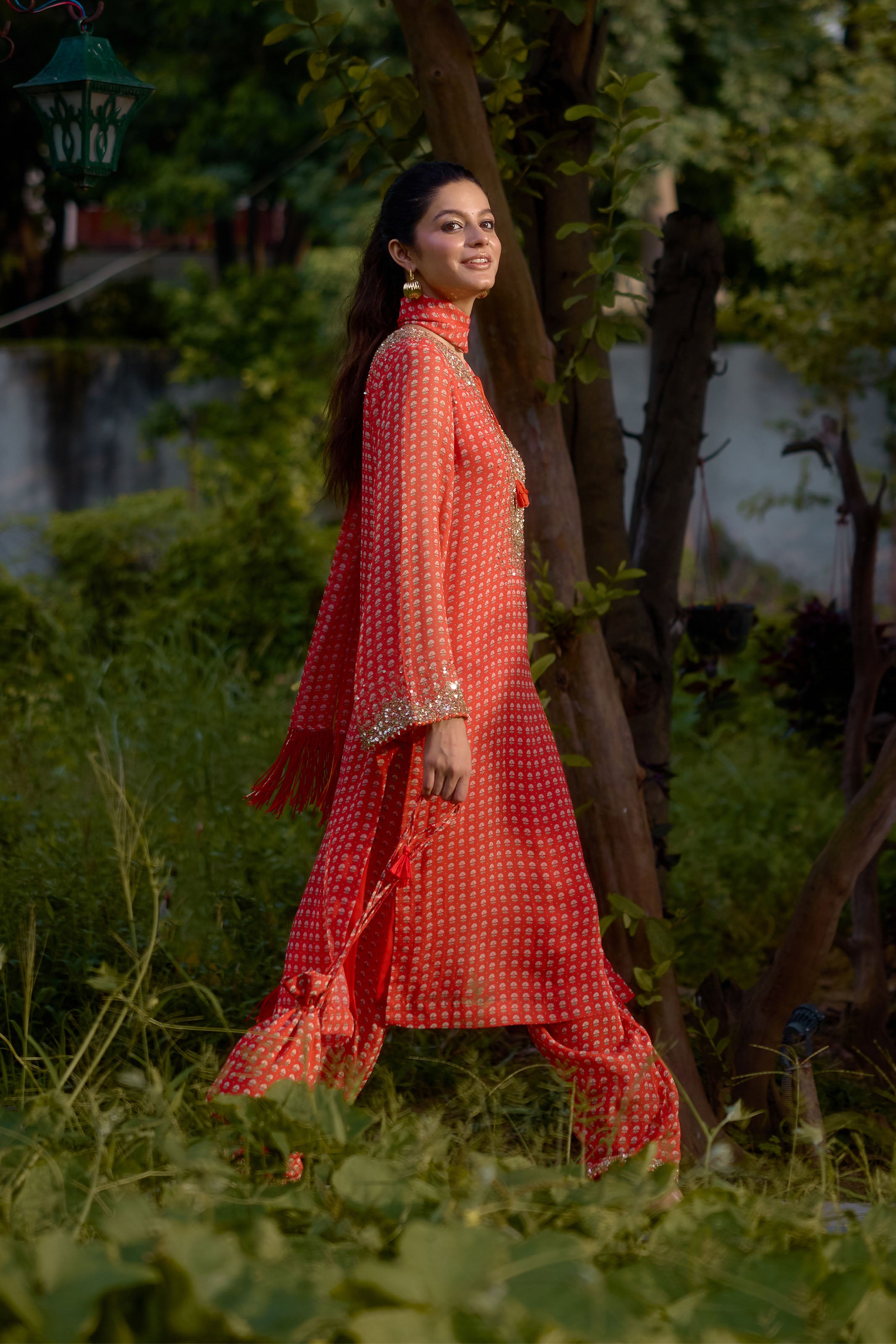 Dilruba Coral Kurta