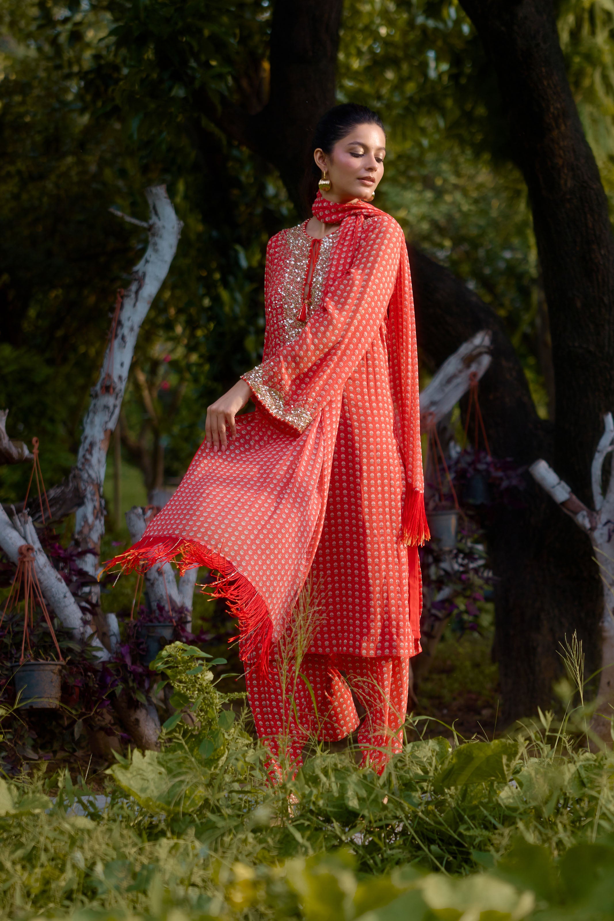 Dilruba Coral Kurta