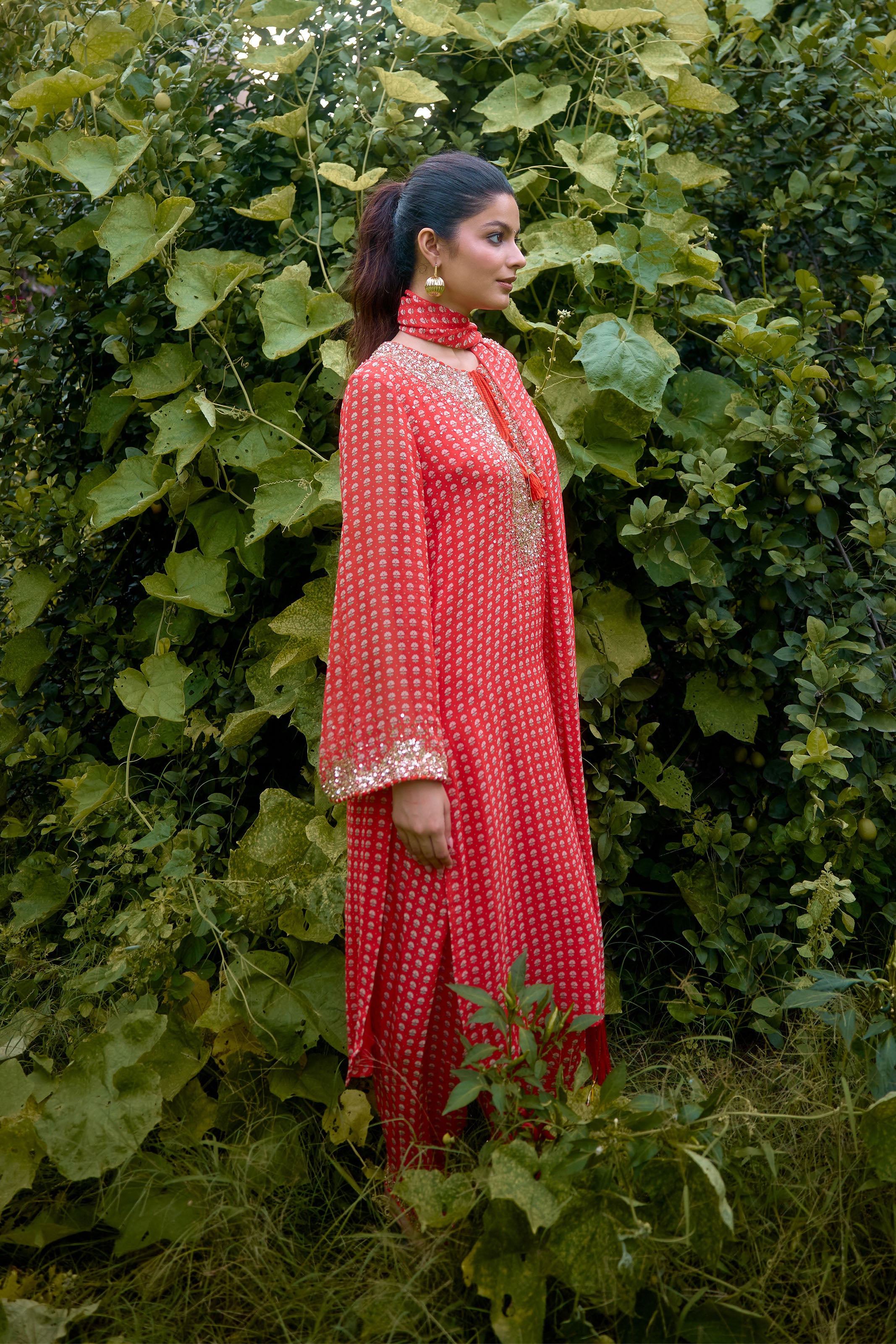 Dilruba Coral Kurta