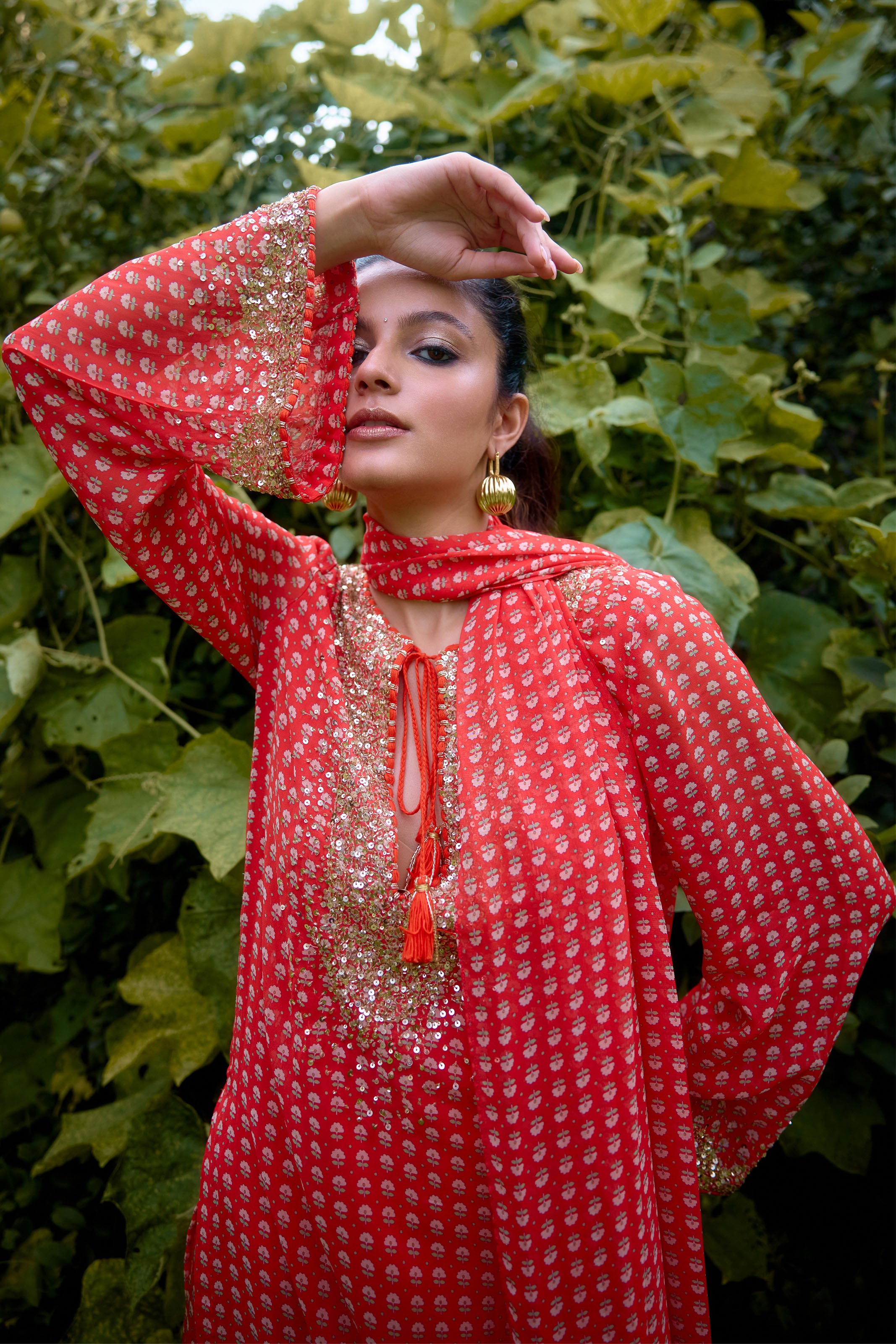 Dilruba Coral Kurta