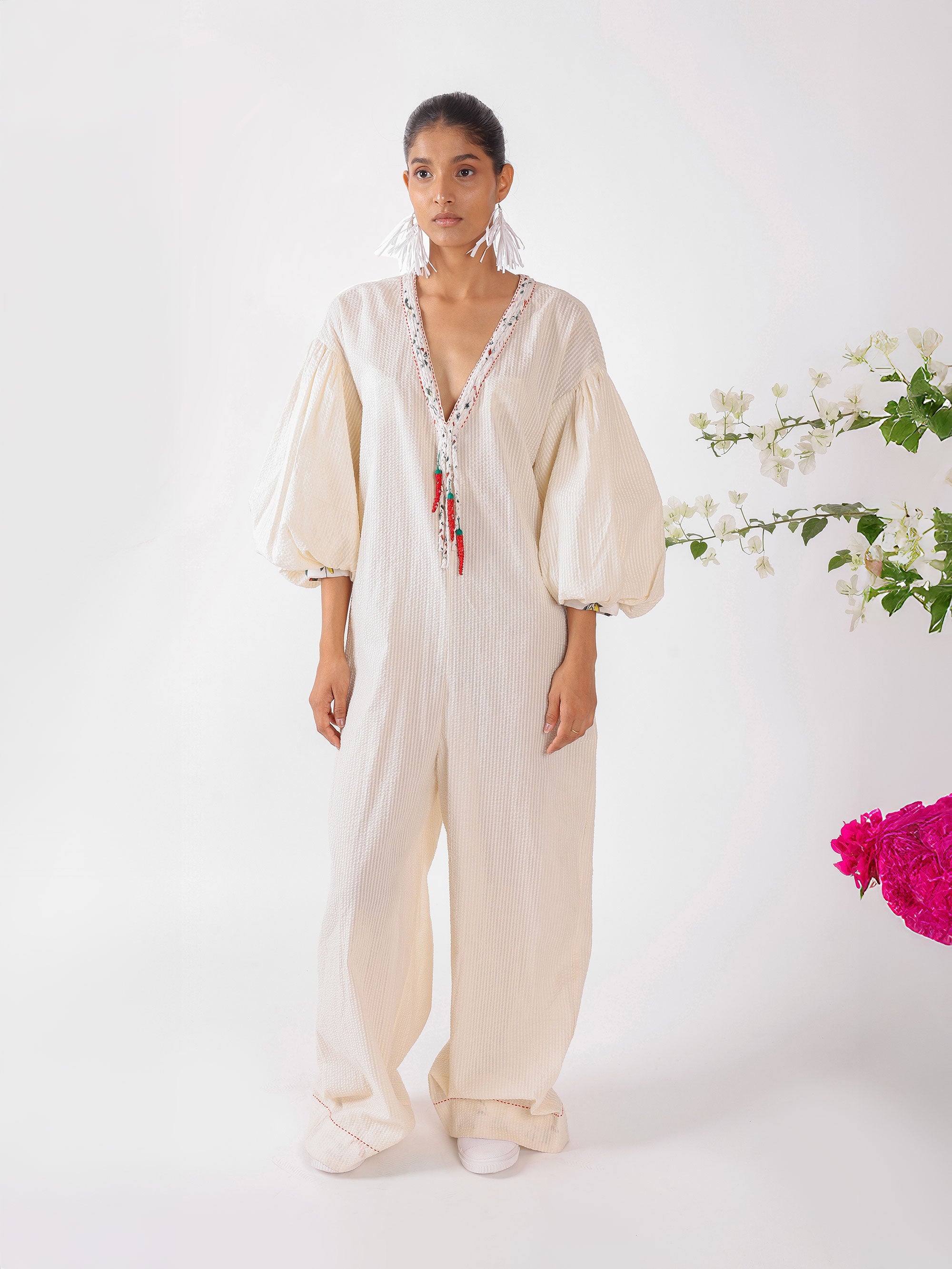 SHEERSUCKER JUMPSUIT