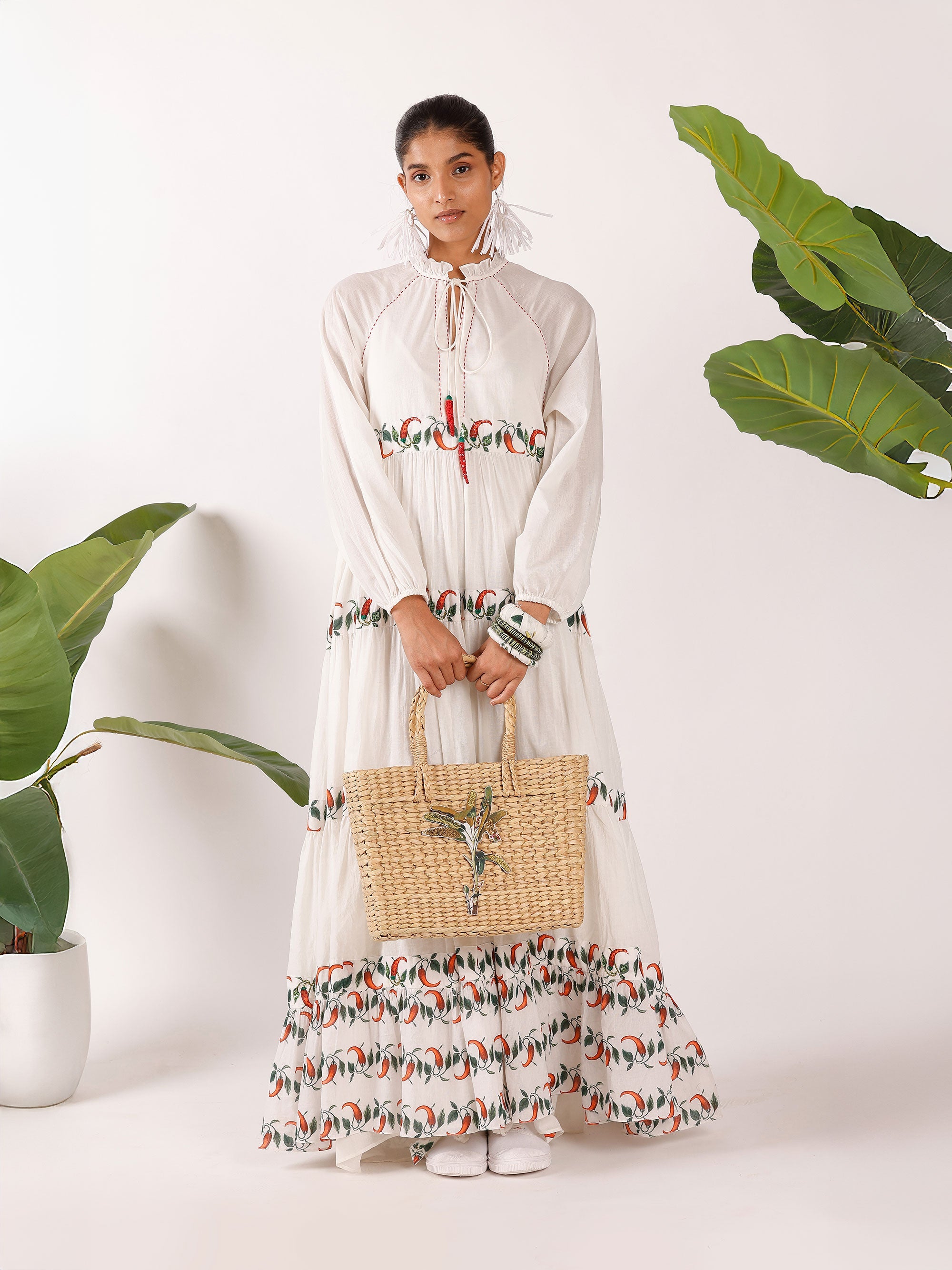 OFF WHITE CHILLY MAXI DRESS