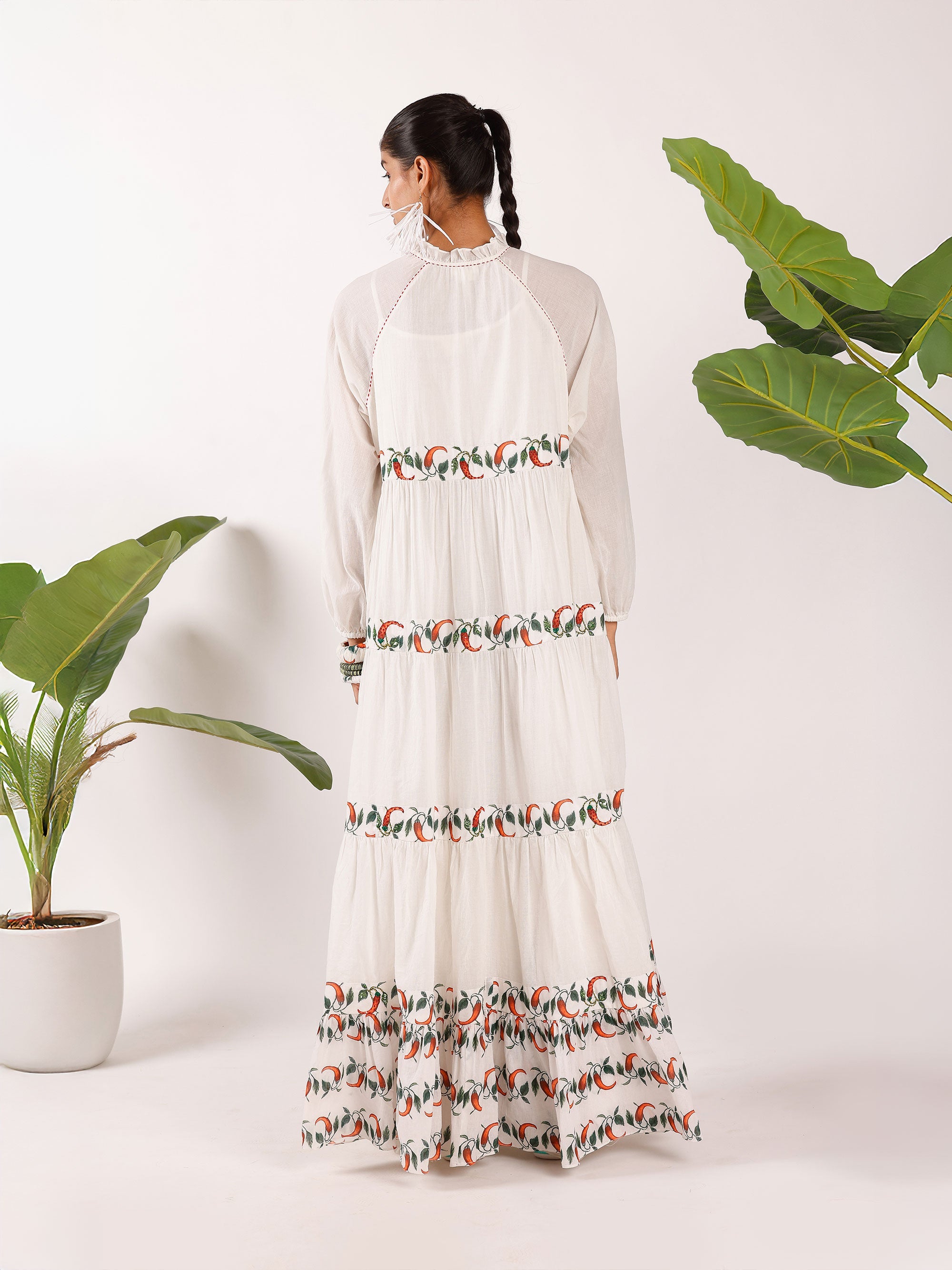 OFF WHITE CHILLY MAXI DRESS