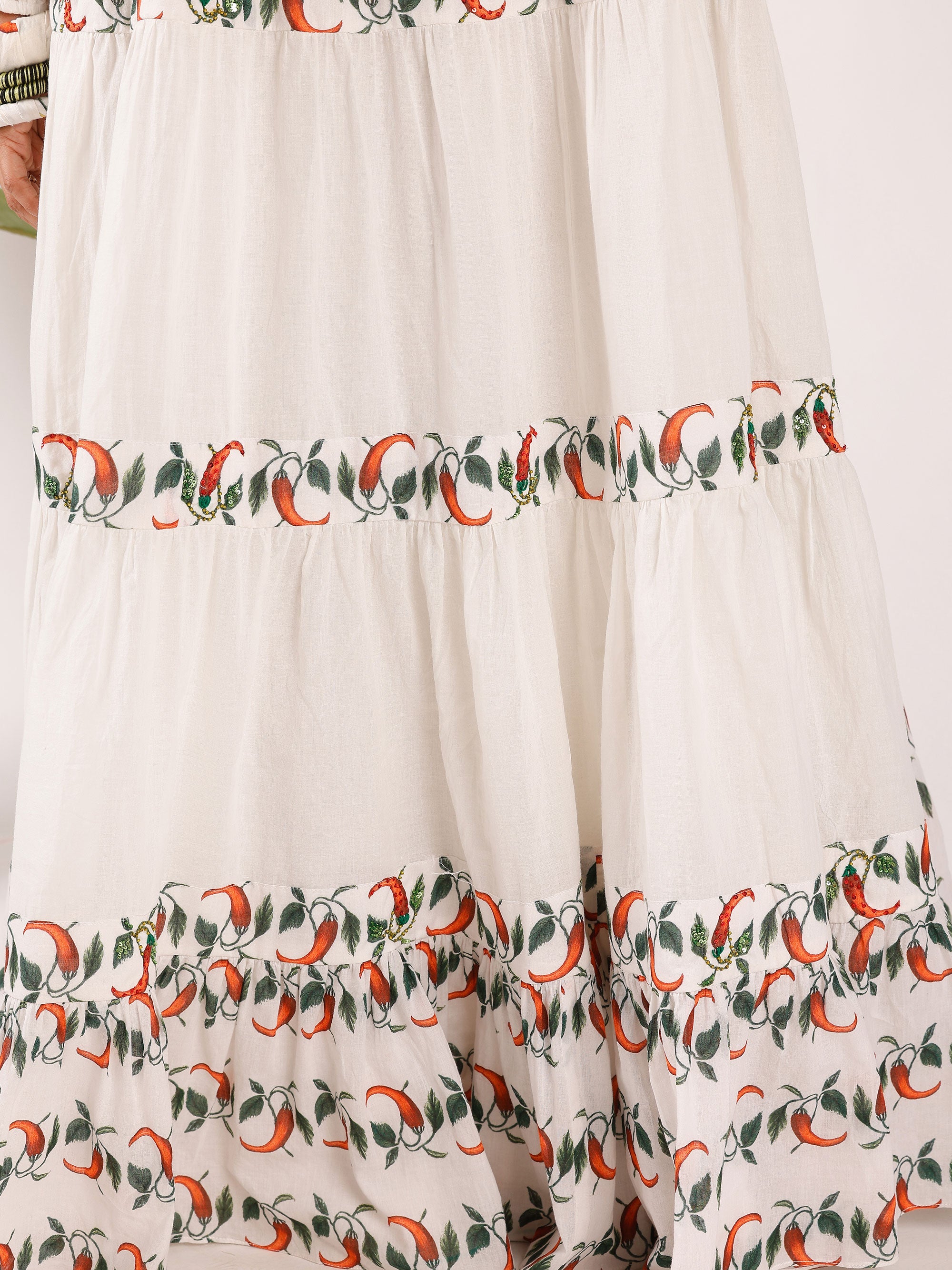 OFF WHITE CHILLY MAXI DRESS