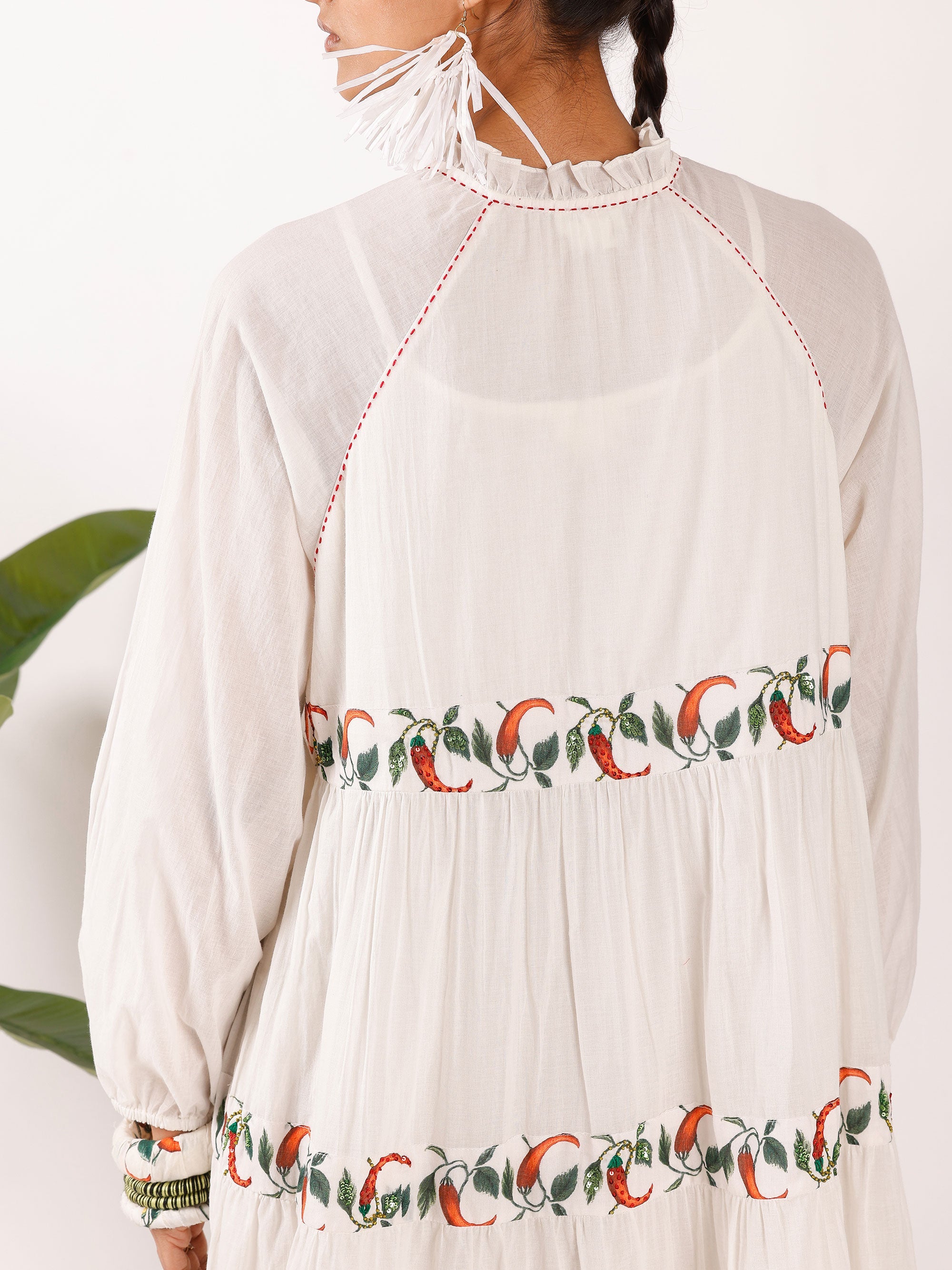 OFF WHITE CHILLY MAXI DRESS