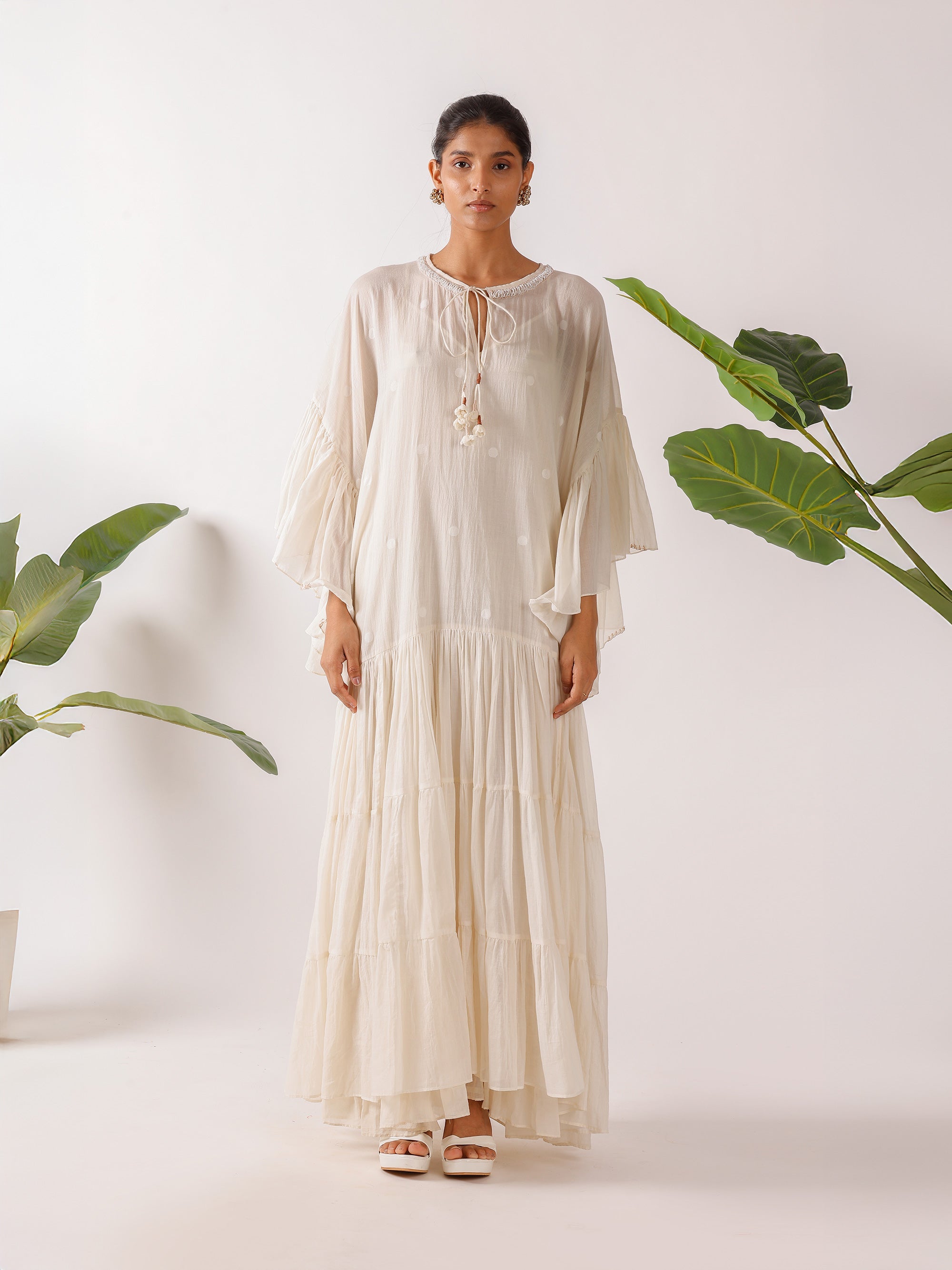 LONG JAAMDANI DRESS
