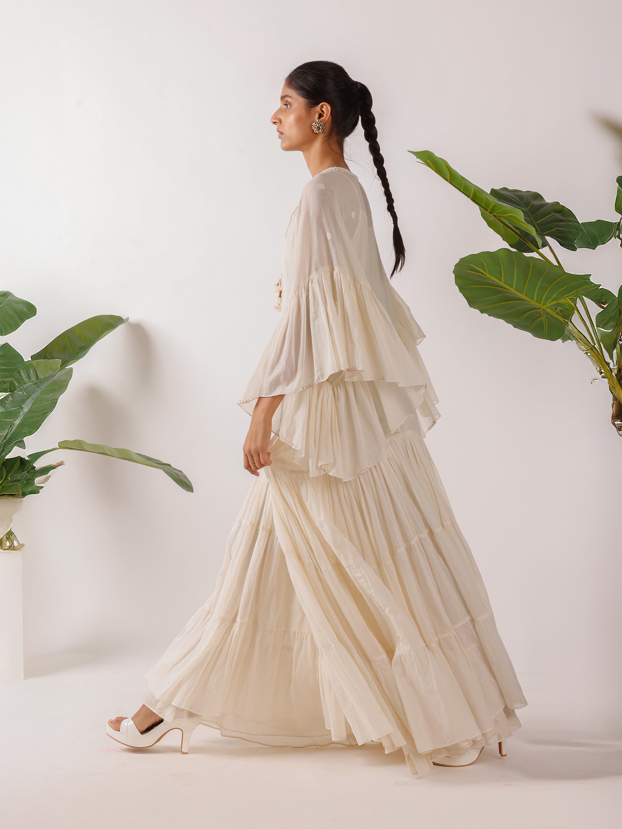 LONG JAAMDANI DRESS