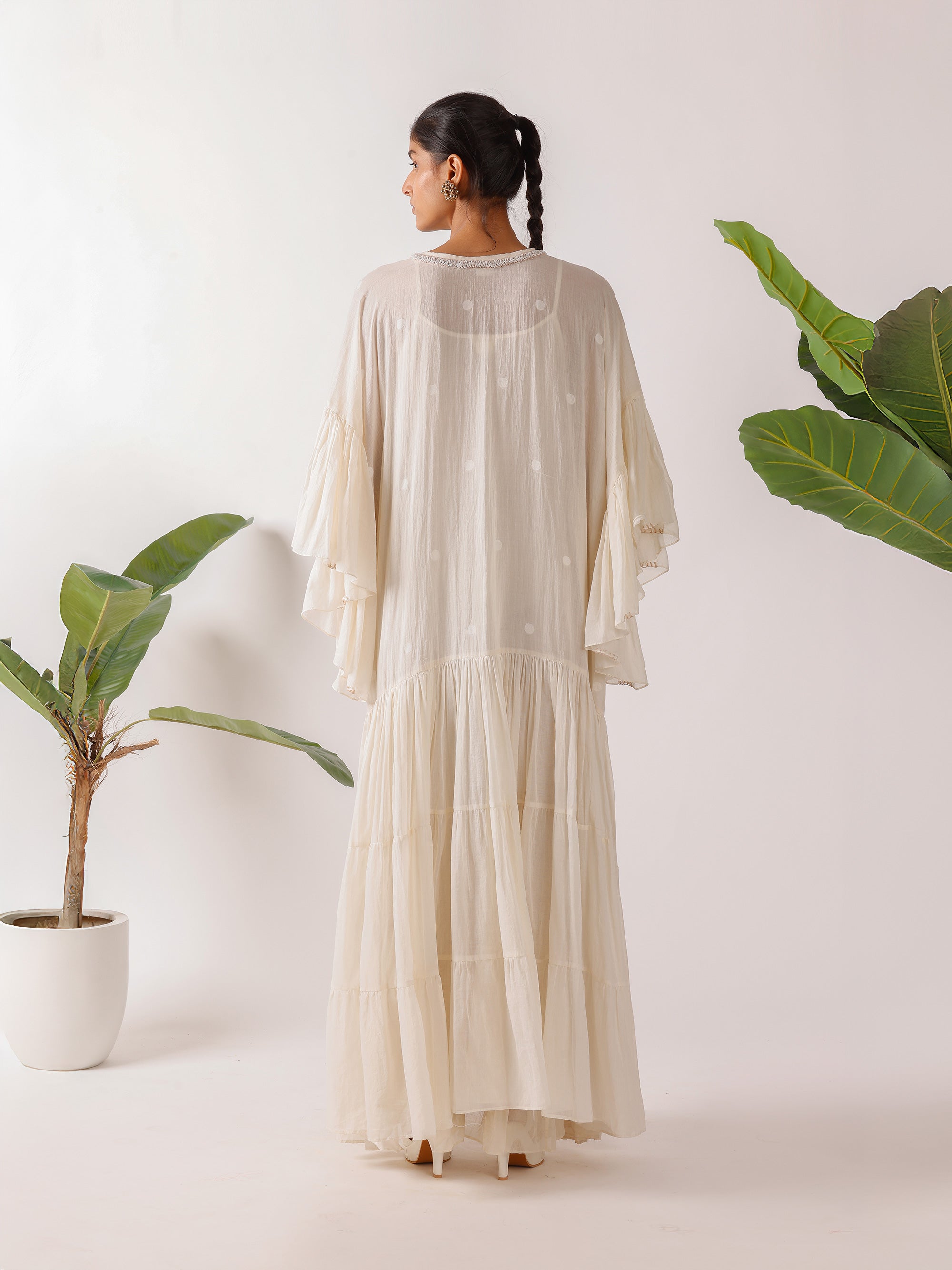 LONG JAAMDANI DRESS