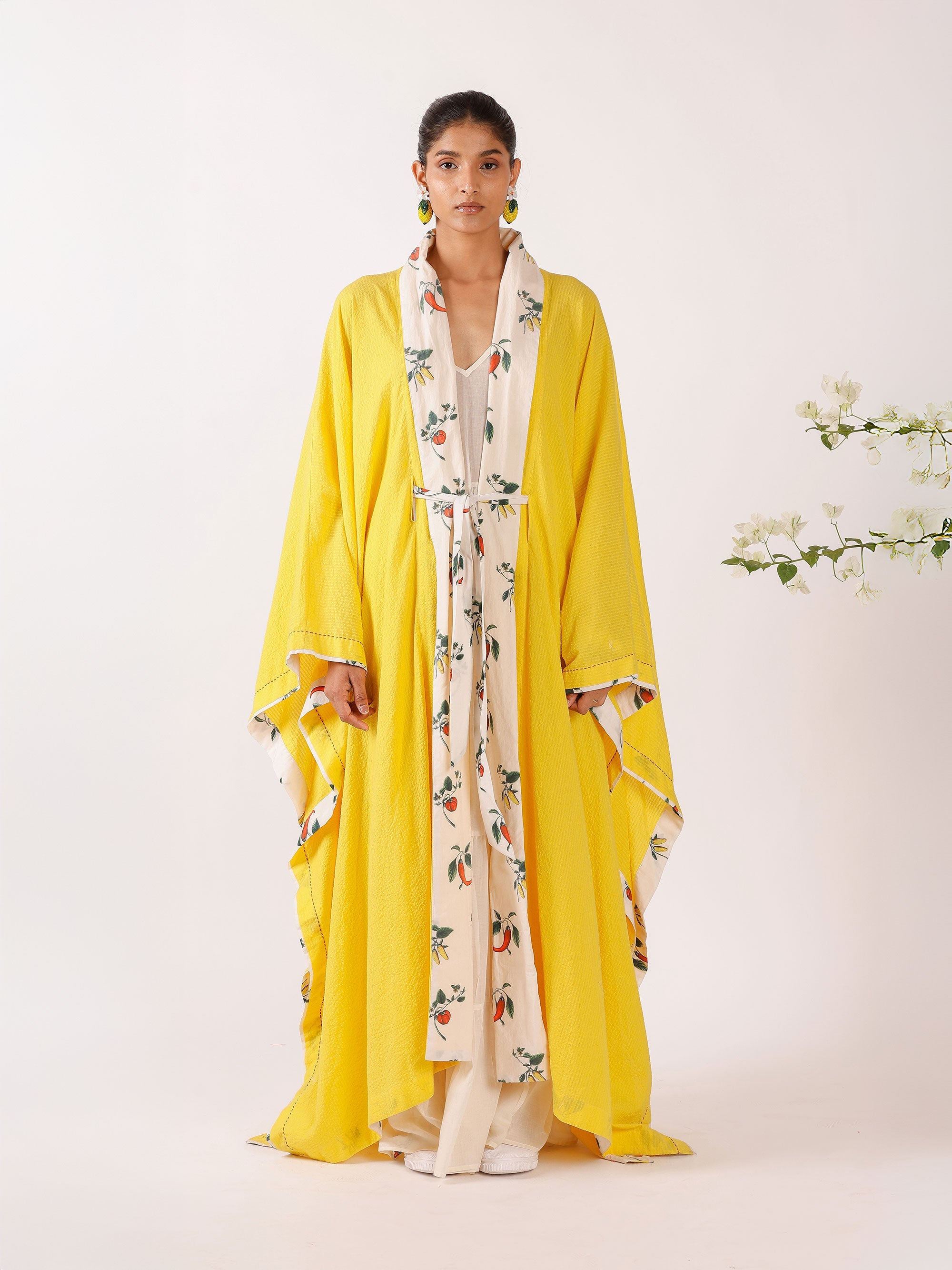 CHILLY PRINT YELLOW SHRUG