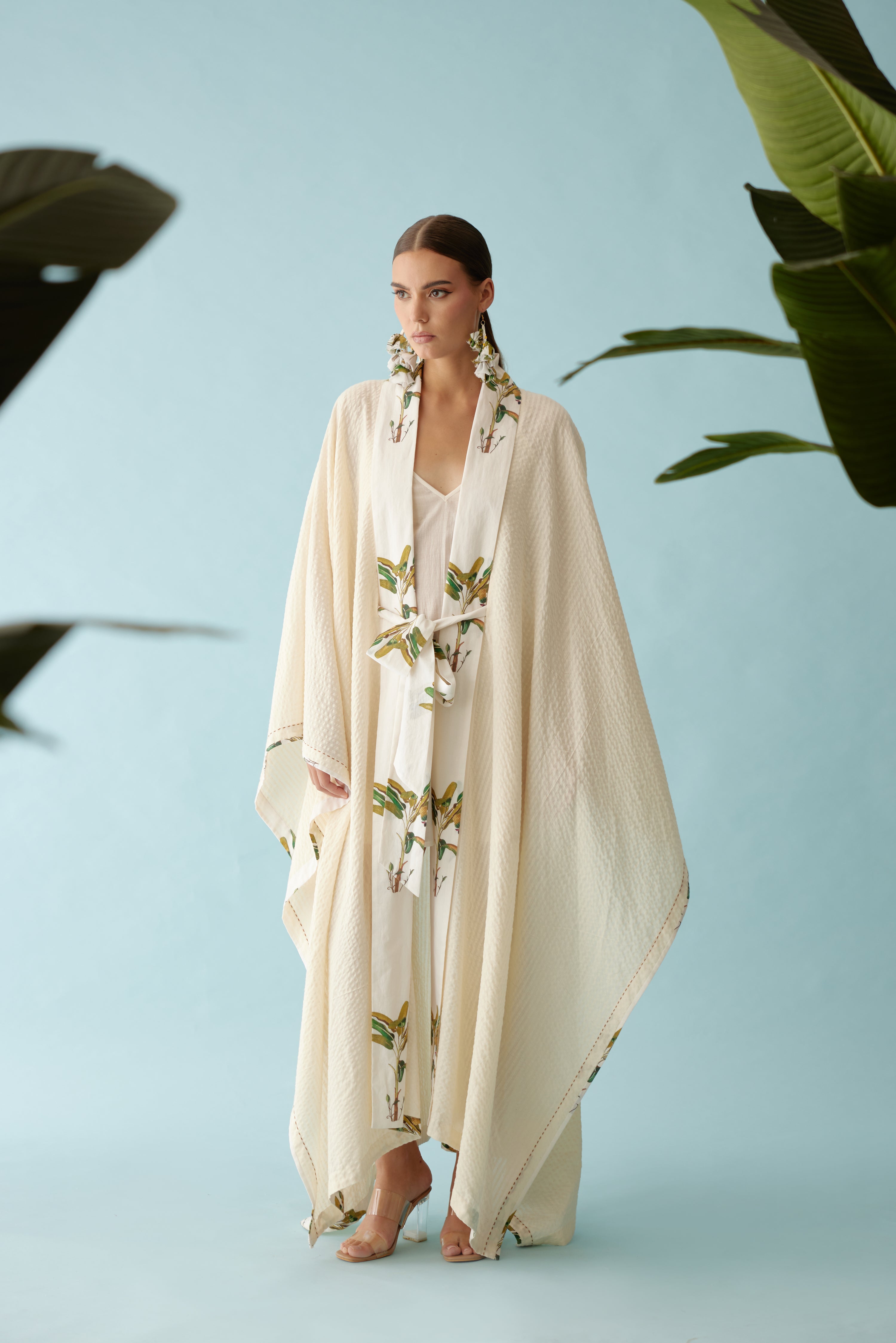 Cream kimono sleeves overgarment
