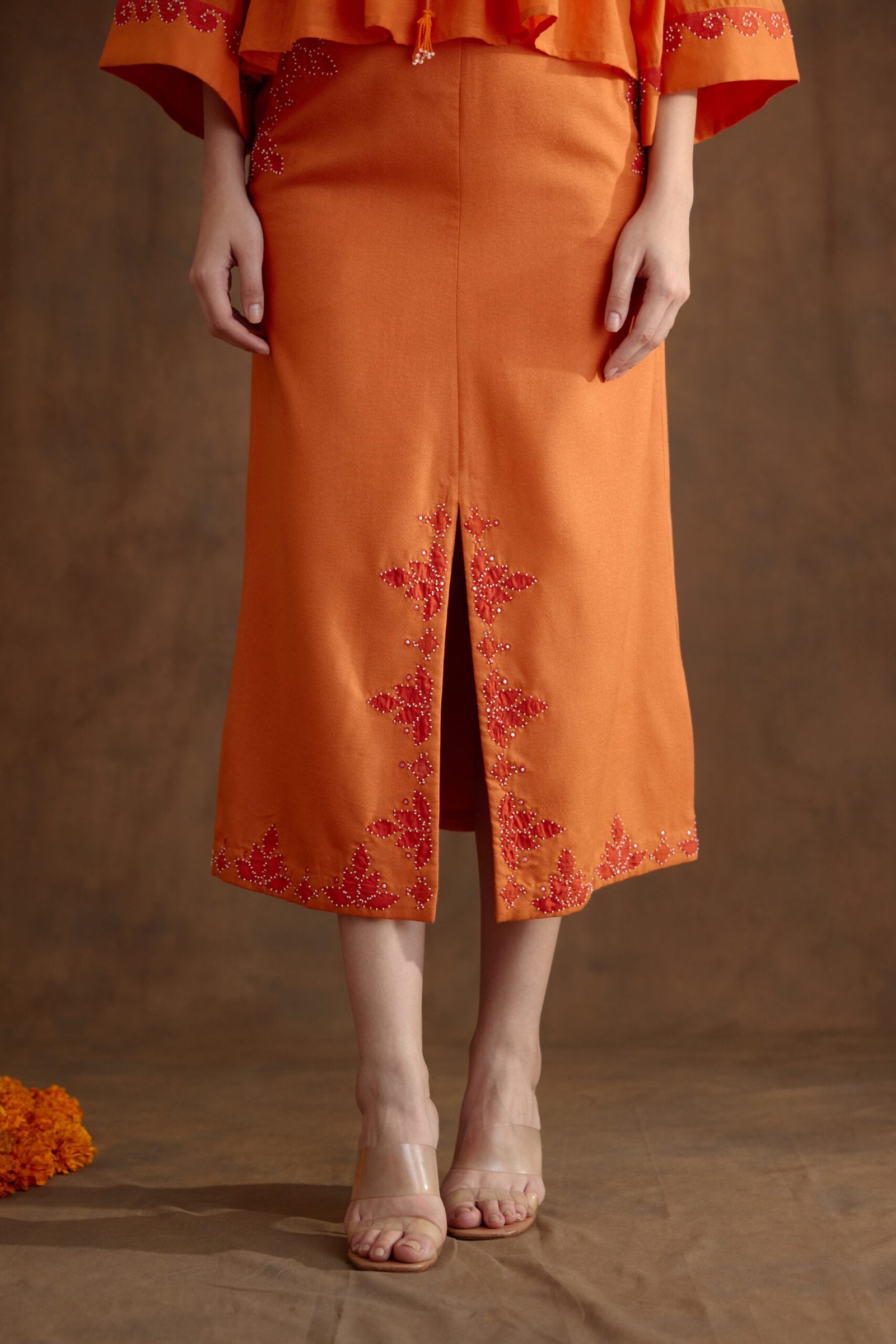 Saffron Applique Embroidered Co-ord Sets