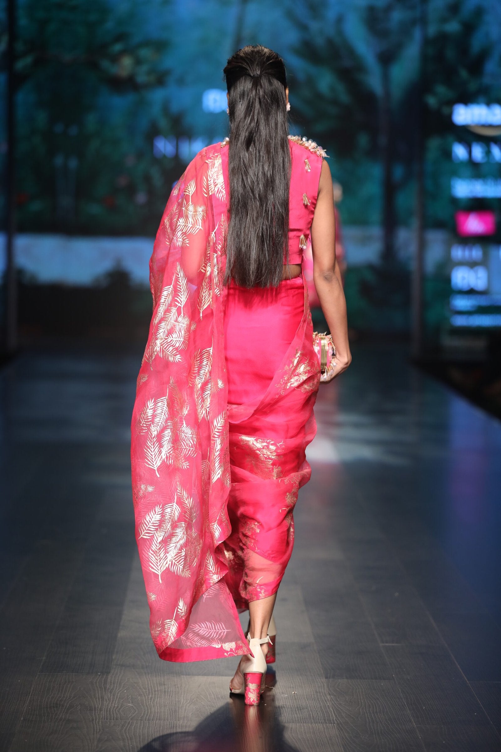 dhoti skirt pre pleated sari skirt with overlap blouse