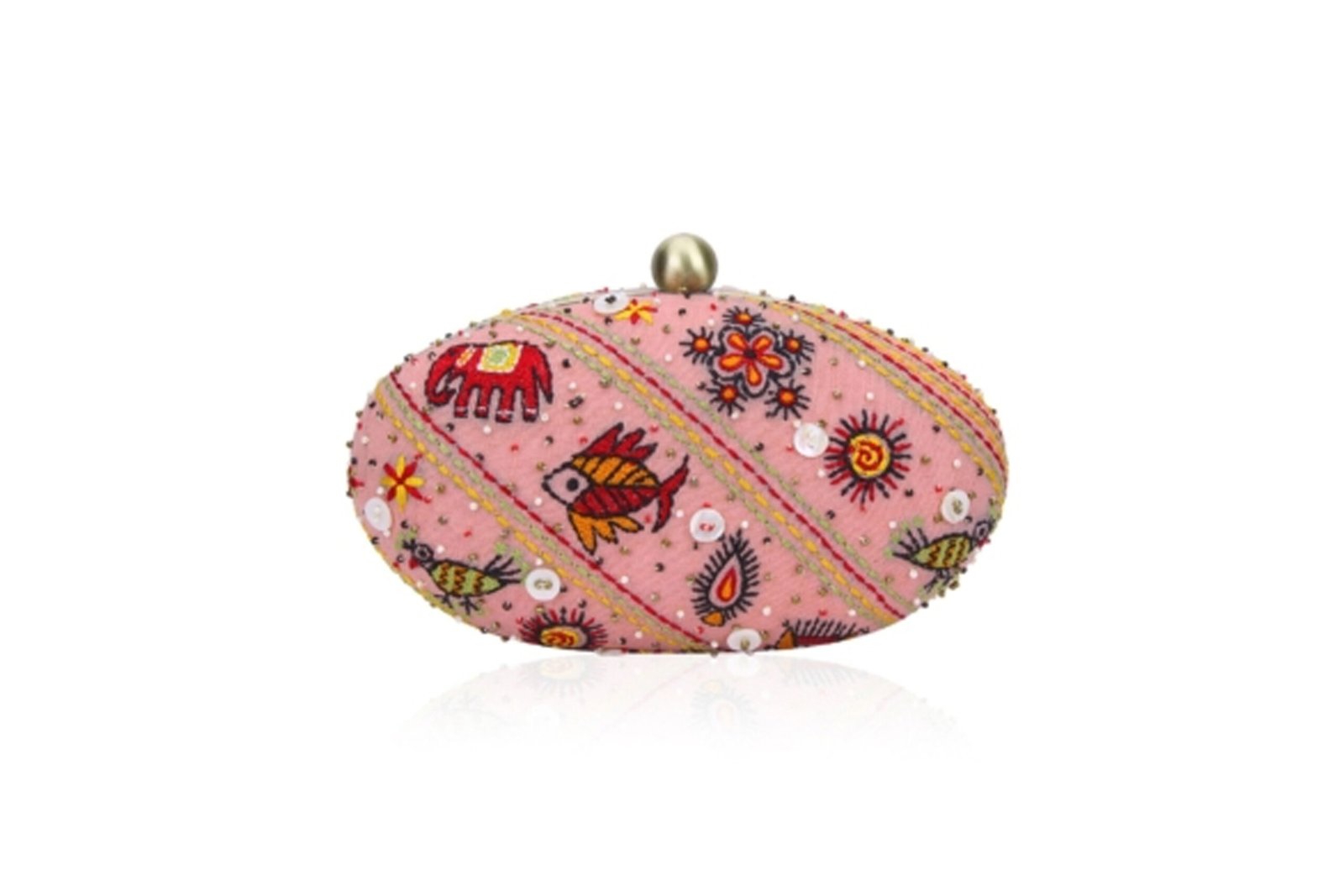 4.5 * 6  Small oval clutch with chain hanging